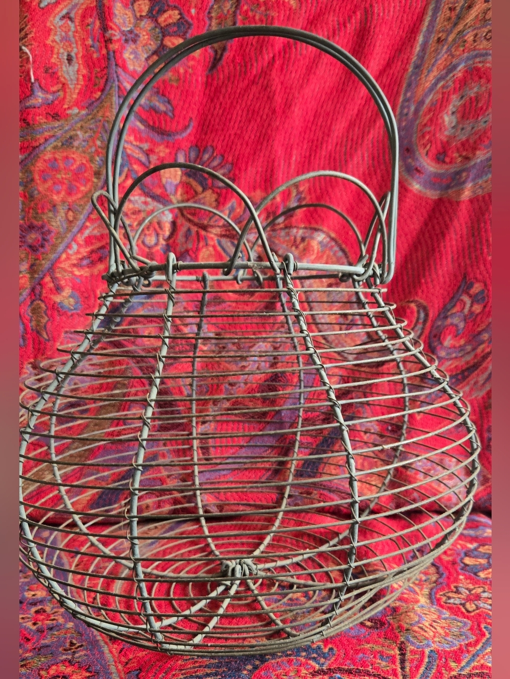 Vintage Wire Egg Basket
